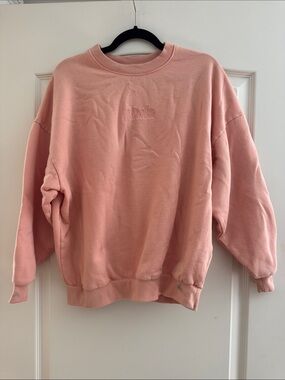 PTULA Embroidered Pink Crewneck Sweatshirt